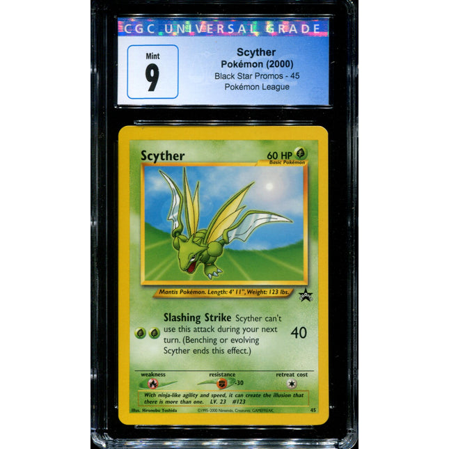 Scyther - 45 - CGC 9 - Black Star Promo - Pokemon - 54142