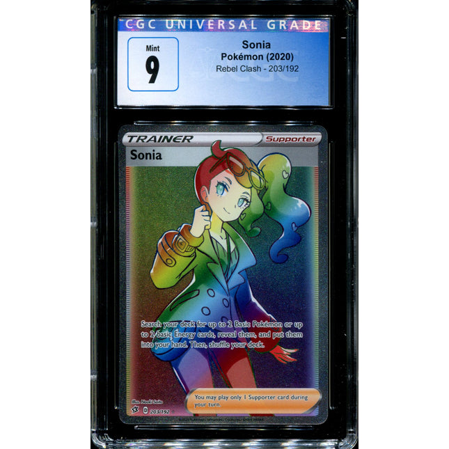 Sonia - 203/192 - CGC 9 - Rebel Clash - Hyper Rare - Pokemon - 91349