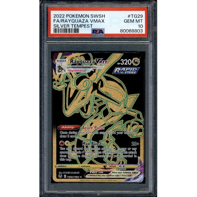 Rayquaza Vmax - TG29/TG30 - PSA 10 - Secret Rare - Silver Tempest - Pokemon - 68803