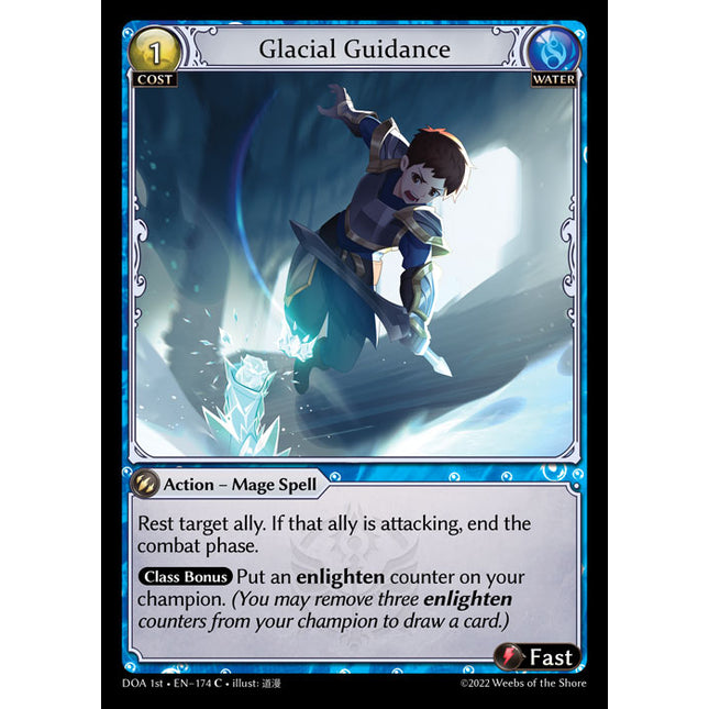 Glacial Guidance - DOA 1st EN-174 - Common - Near Mint - Non-Foil - Grand Archive TCG