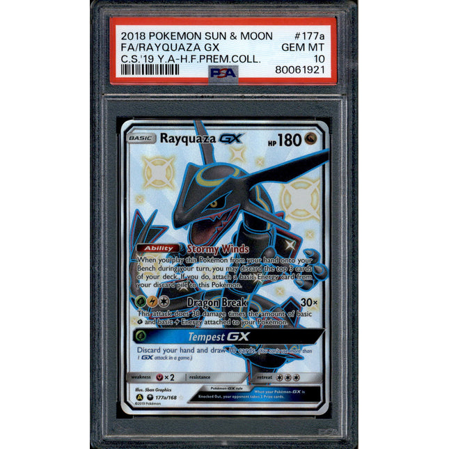 Rayquaza GX - 177a/168 - PSA 10 - Shiny GX - Hidden Fates - Pokemon - 61921