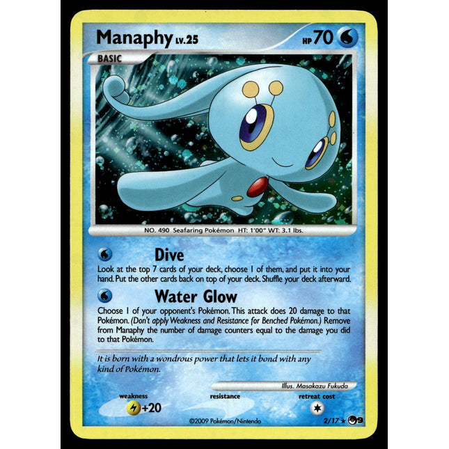 Manaphy - 2/17 - NM - Holo - Pop 9 - Pokemon - A9-78