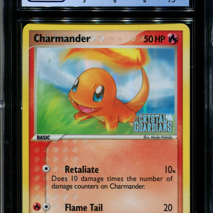 Charmander - 48/100 - CGC 8 - Reverse Holo - Crystal Guardians - 36757