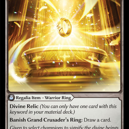 Grand Crusader's Ring - DOA Alter EN-038 - Ultra Rare - Near Mint - Foil - Grand Archive TCG