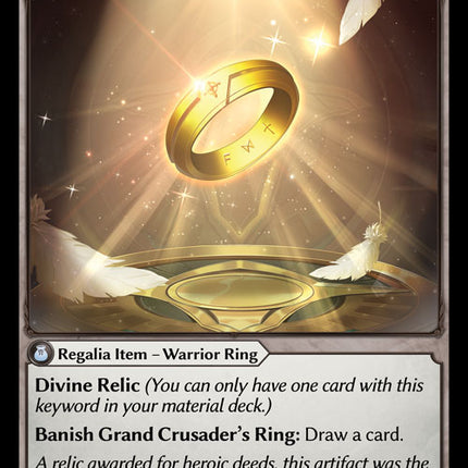 Grand Crusader's Ring - DOA 1st EN-038 - Ultra Rare - Near Mint - Foil - Grand Archive TCG