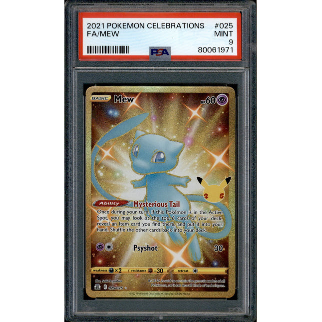 Mew - 025/025 - PSA 9 - Secret Rare - Celebrations - Pokemon - 61971