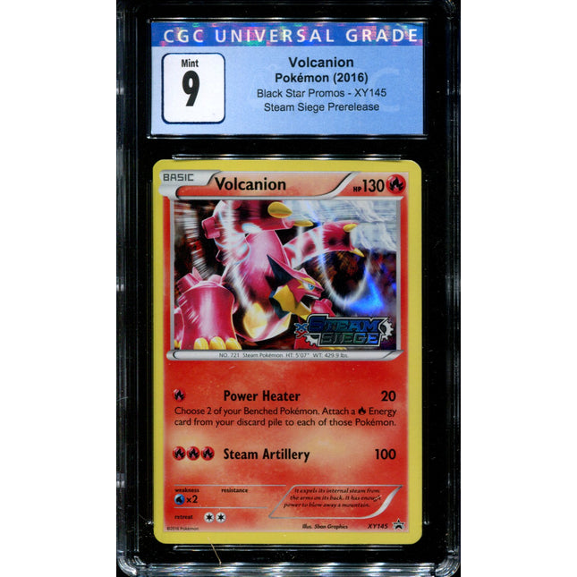 Volcanion - XY145 - CGC 9 - Black Star Promos - Steam Siege Prerelease - Pokemon - 48400