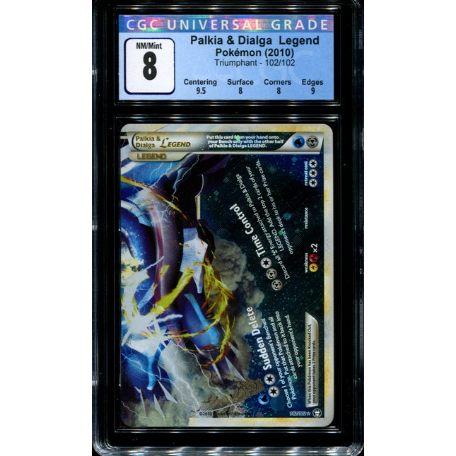 Palkia & Dialga Legend Bottom - 102/102 - CGC 8 - Ultra Rare - Triumphant - Pokemon - 68414
