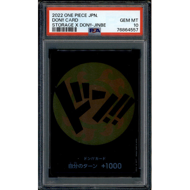 Jinbe Don Card - Promo Storage - PSA 10 - Japanese Holo - Box - One Piece - 64557