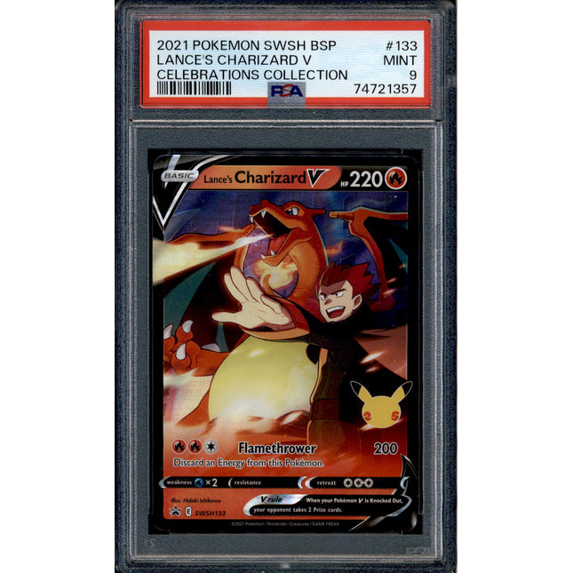 Lance's Charizard V - SWSH133 - PSA 9 - Ultra Rare - Promo - Pokemon - 21357