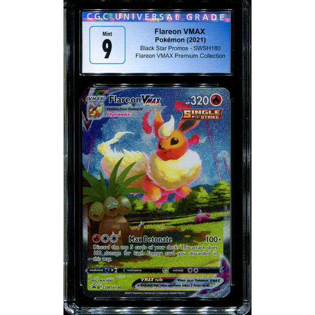 Flareon VMAX - SWSH180 - CGC 9 - Black Star Promos - Alternate Art - Pokemon - 92309
