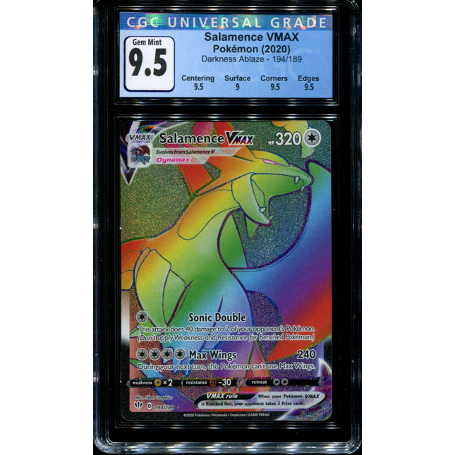 Salamence Vmax - 194/189 - CGC 9.5 Gem Mint - Darkness Ablaze - 68083