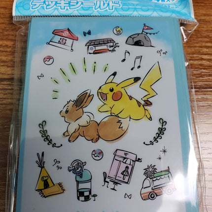 Pokemon Market - Pikachu & Eevee - Japanese - Set of 64 Pokemon Card Sleeves