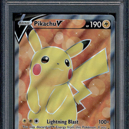 Pikachu V - 157/172 - PSA 9 - Full Art - Brilliant Stars - Pokemon - 73392