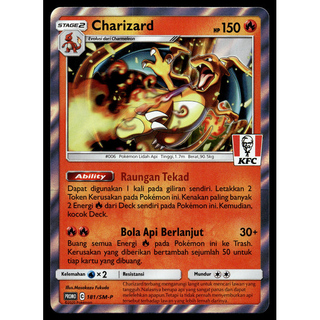 Charizard - 181/SM-P - PSA NM - Indonesian - KFC - Promo - Pokemon - A1-41