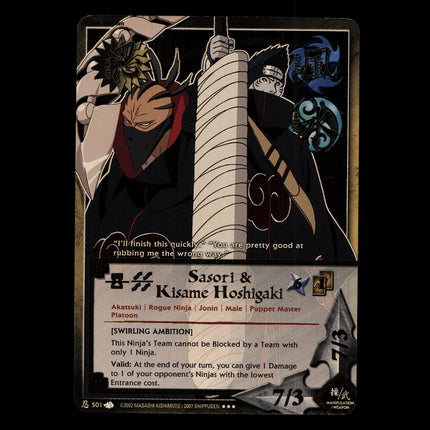 Sasori & Kisame Hoshigaki - 501 - NM - 1st Edition - Foil - Naruto CCG - D4-157