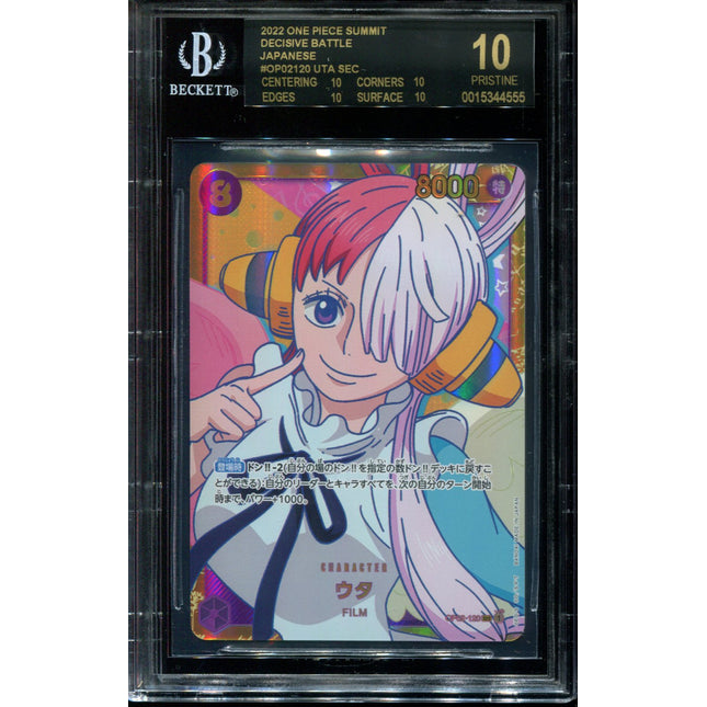 Uta - OP02-120 - BGS 10 Black Label - Secret Rare - OP02 Japanese - One Piece TCG - 44555