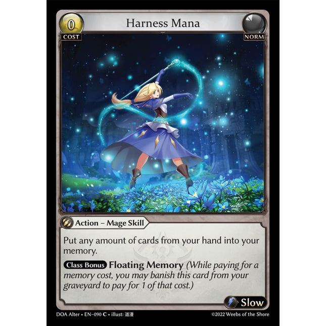Harness Mana - DOA Alter EN-090 - x4 - Common - Near Mint - Non-Foil - Grand Archive TCG