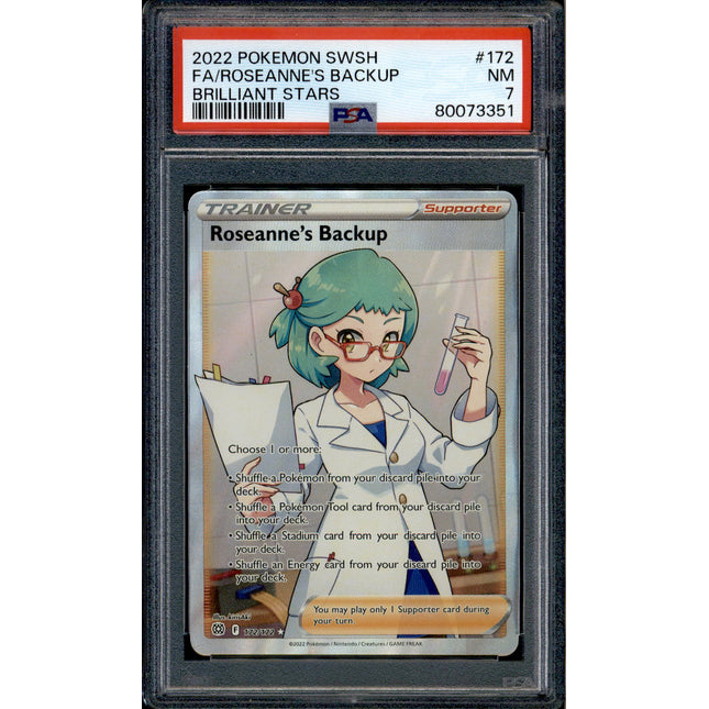 Roseanne's Backup - 172/172 - PSA 7 - Full Art - Brilliant Stars - Pokemon - 73351