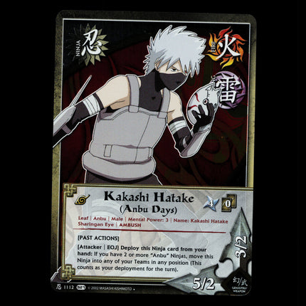 Kakashi Hatake (Anbu Days) - 1112 - NM - 1st Edition Foil - S21 - Naruto CCG - D4-20