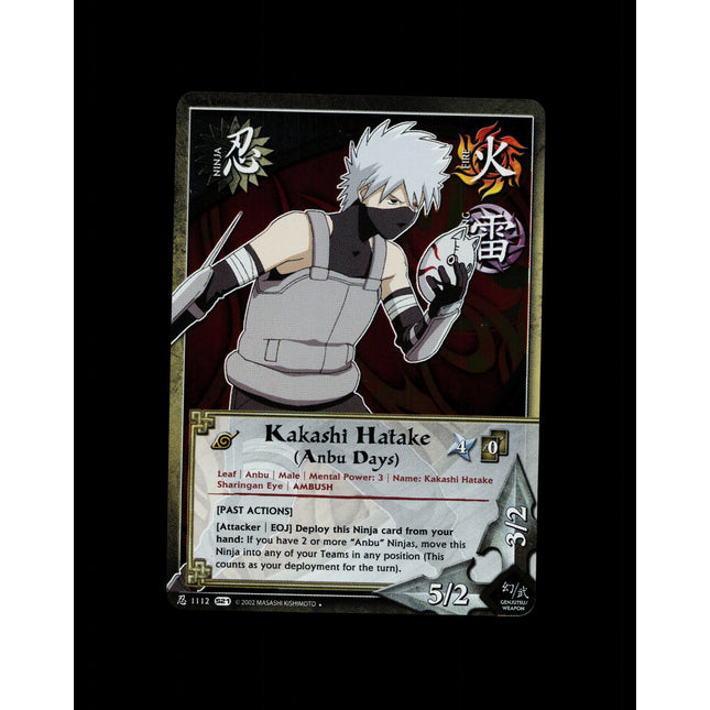 Kakashi Hatake (Anbu Days) - 1112 - NM - 1st Edition Foil - S21 - Naruto CCG - D4-20
