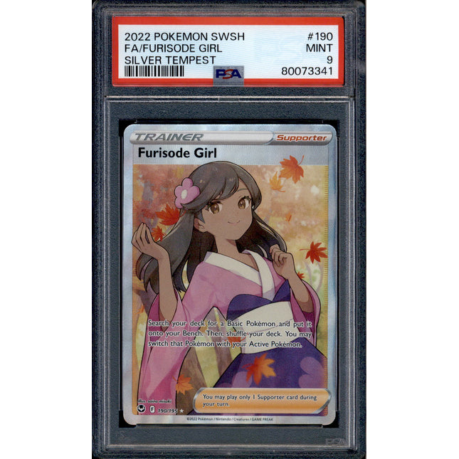 Furisode Girl - 190/195 - PSA 9 - Full Art - Silver Tempest - Pokemon - 73341