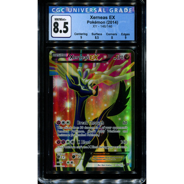 Xerneas EX - 146/146 - CGC 8.5 NM/Mint+ - XY Base Set - 02058