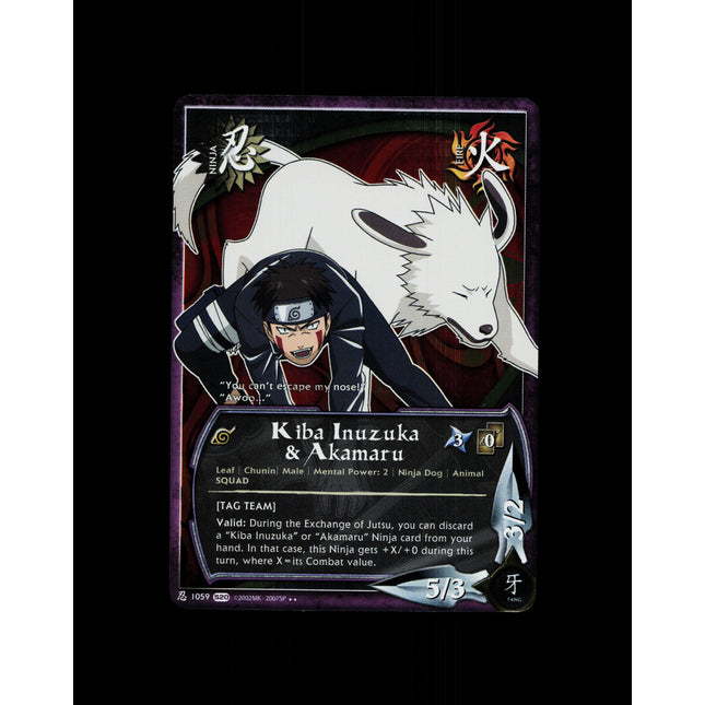 Kiba Inuzuka & Akamaru - 1059 - NM - 1st Edition Foil - S20 - Naruto CCG - D4-140