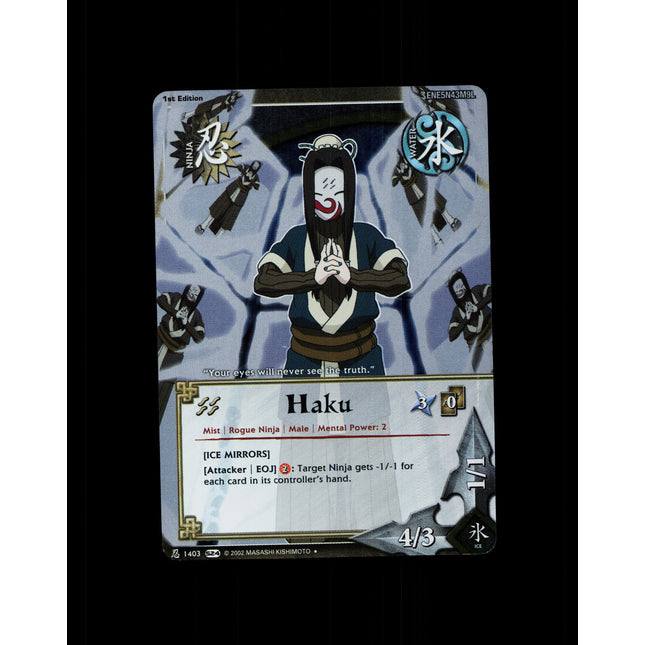 Haku - 1403 - NM - 1st Edition Foil - S24 - Naruto CCG - D4-57