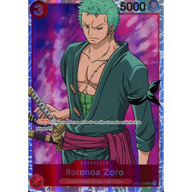 Roronoa Zoro - OP01-025 - Super Rare - English - One Piece TCG OP-01