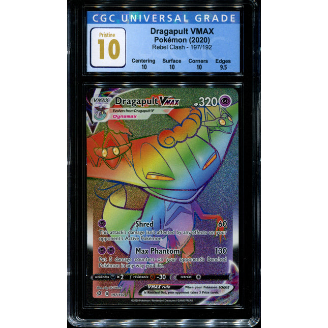 Dragapult Vmax - 197/192 - CGC 10 Pristine - Rebel Clash - 02208