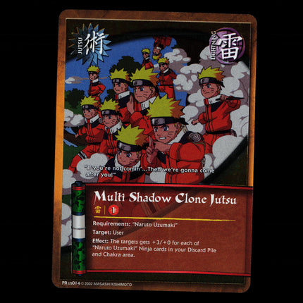 Multi Shadow Clone Jutsu - PR us014 - NM - Foil - Promo - Naruto CCG - E1-51