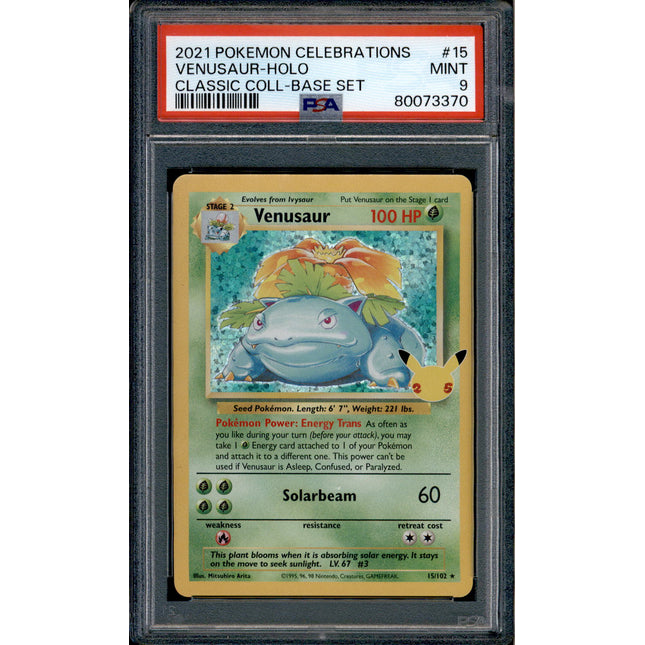 Venusaur - 15/102 - PSA 9 - Holo - Celebrations - Pokemon - 73370