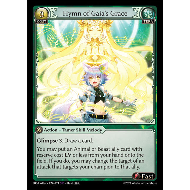Hymn of Gaia's Grace - DOA Alter EN-271 - x1 - Super Rare - Near Mint - Non-Foil - Grand Archive TCG