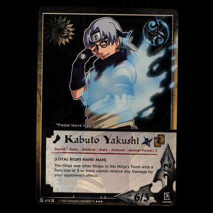 Kabuto Yakushi - 416 - NM - 1st Edition - Foil - Naruto CCG - D4-220