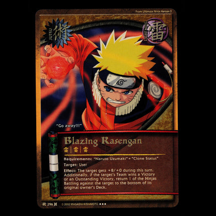 Blazing Rasengan - 296 - NM - Unlimited - Foil - Naruto CCG - E1-115