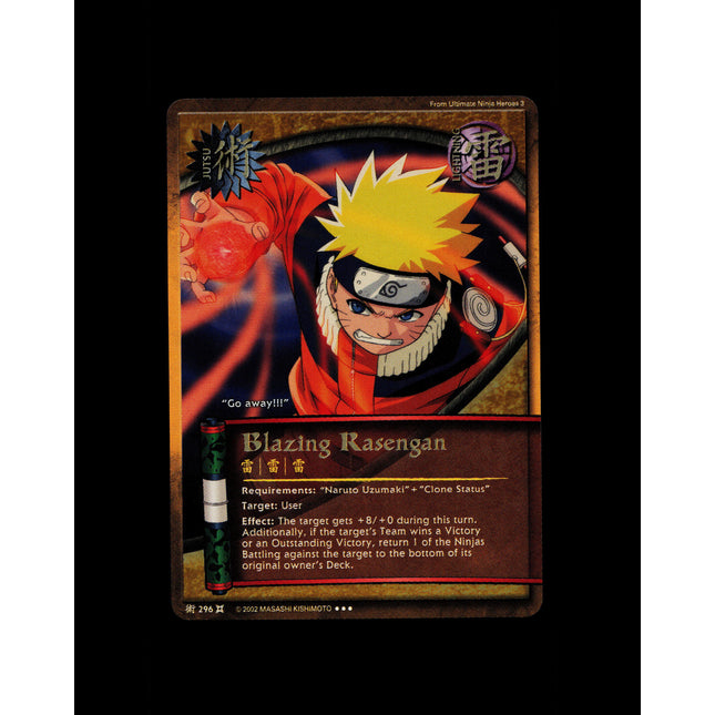 Blazing Rasengan - 296 - NM - Unlimited - Foil - Naruto CCG - E1-115