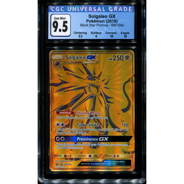 Solgaleo GX - SM104a - CGC 9.5 Gem Mint - Black Star Promos - 02060