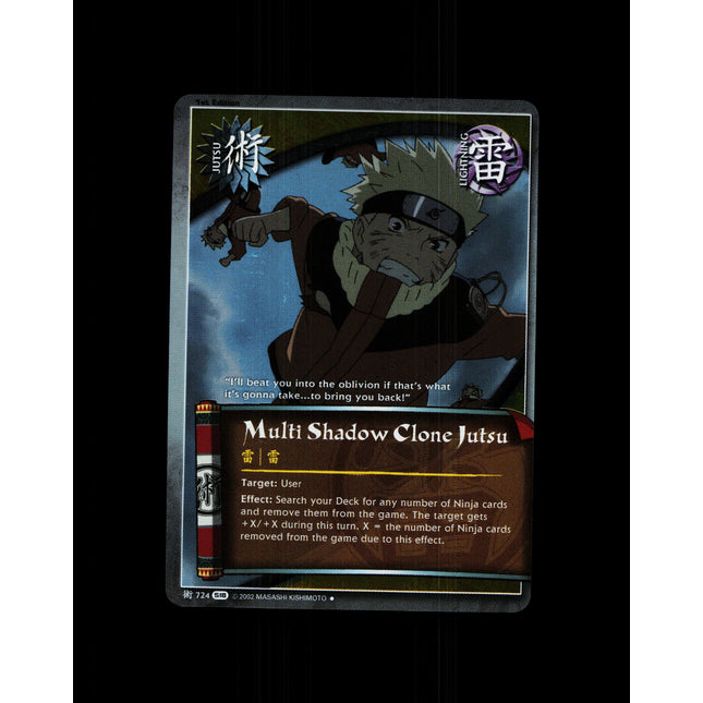 Multi Shadow Clone Jutsu - 724 - NM - 1st Edition Foil - S18 - Naruto CCG - D4-125