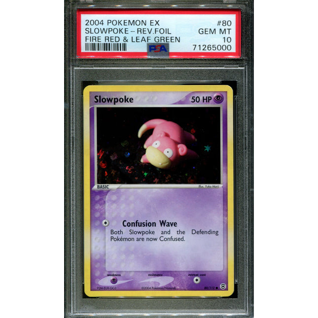 Slowpoke - 80/112 - PSA 10 - Reverse Holo - FRLG - Pokemon - 65000