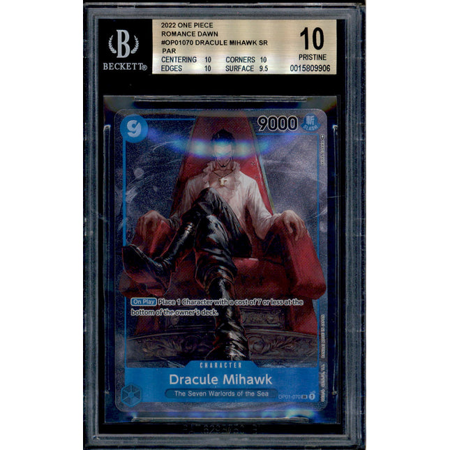 Dracule Mihawk - OP01-070 - BGS 10 - Alt Art - Romance Dawn - One Piece - 09906