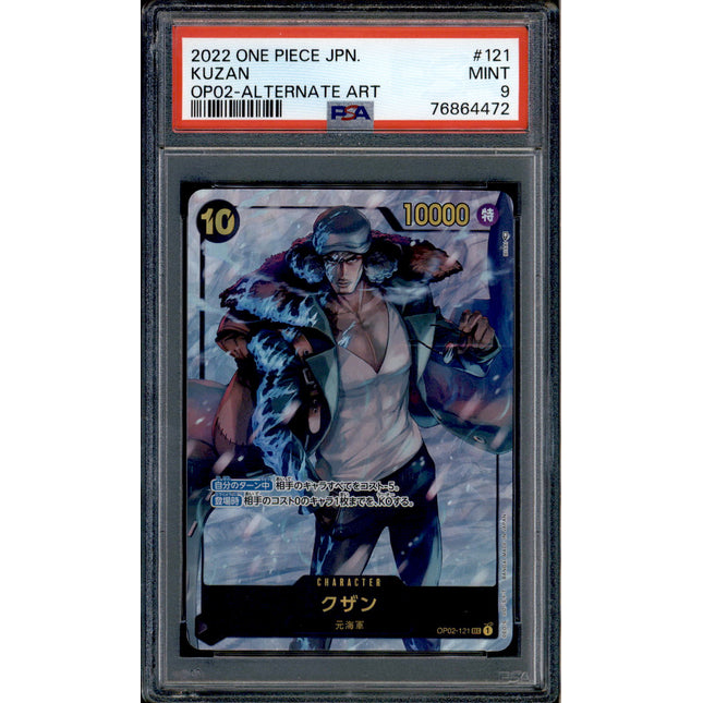 Kuzan - OP02-121 - PSA 9 - Alt Art Japanese - OP02 - One Piece - 64472