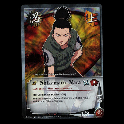 Shikamaru Nara - 238 - NM - 1st Edition - Foil - Naruto CCG - D3-9