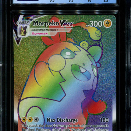 Morpeko Vmax - 204/202 - CGC 9.5 Gem Mint - Sword & Shield - 02304