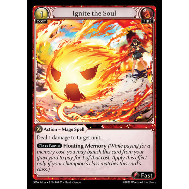Ignite the Soul - DOA Alter EN-140 - x4 - Common - Near Mint - Non-Foil - Grand Archive TCG