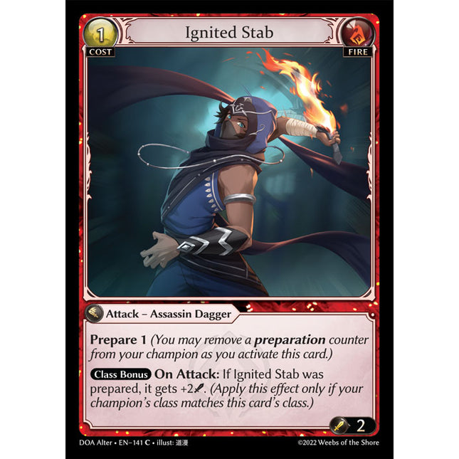 Ignited Stab - DOA Alter EN-141 - x4 - Common - Near Mint - Non-Foil - Grand Archive TCG