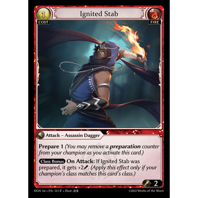 Ignited Stab - DOA 1st EN-141 - Common - Near Mint - Non-Foil - Grand Archive TCG