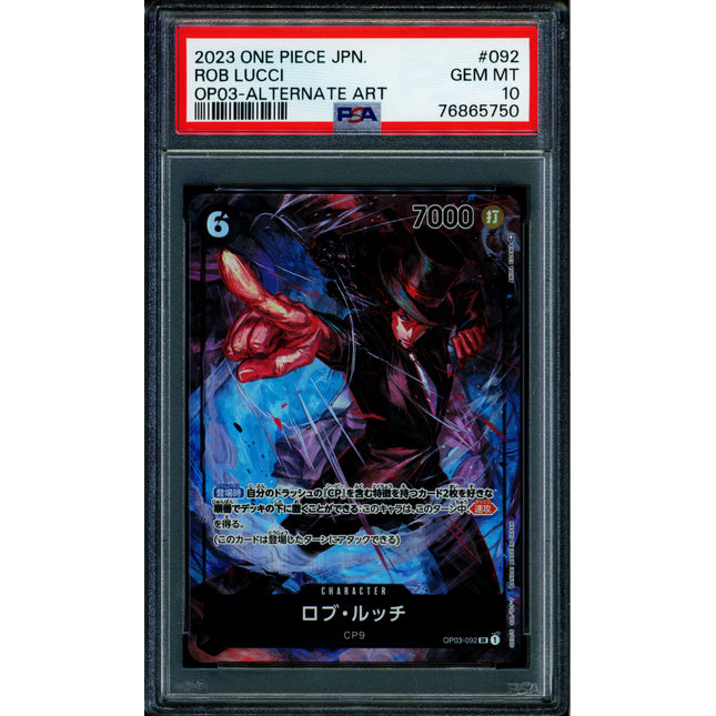 Rob Lucci - OP03-092 - PSA 10 - Alt Art Japanese - OP03 - One Piece - 65750