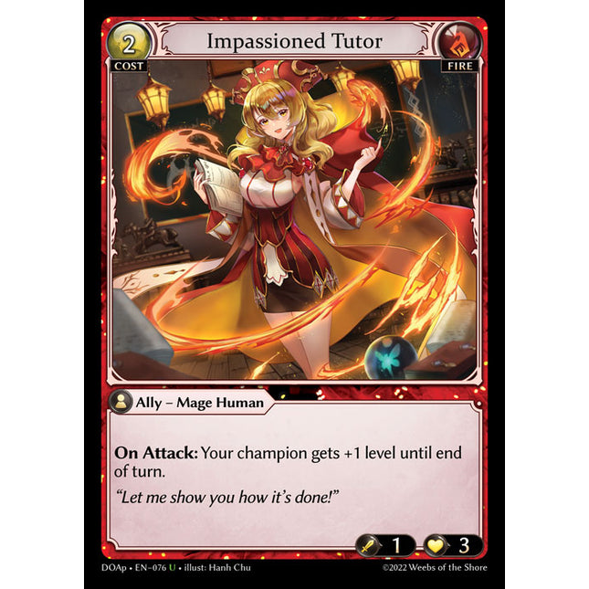 Impassioned Tutor - DOAp-076 - Uncommon - Near Mint - Non-Foil - Grand Archive TCG