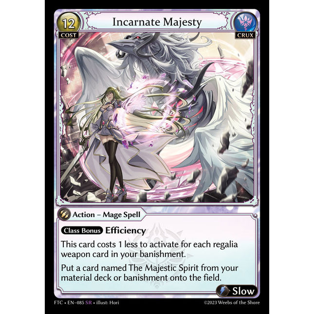 Incarnate Majesty - FTC EN-085 - x1 - SR - NM - Non-Foil - Grand Archive TCG